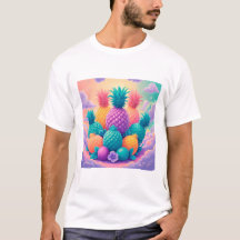 Colourful pineapples