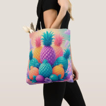 Colourful pineapples