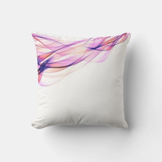Colourful pink abstract throw pillow (Front)