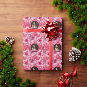 Colourful  Pink Amaryllis Birthday Party Wrapping Paper