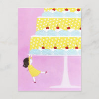 Colourful Pink Baby Girl Birthday Cake