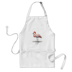 Colourful Pink Flamingo, customisable  Standard Apron