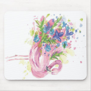 Colourful Pink Flamingo Print Art Lovers Mouse Mat