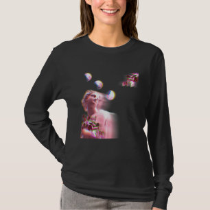 Colourful Pink Gradient Classical Art Moon Phases T-Shirt