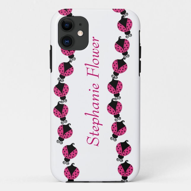 Colourful Pink Lady Bug Case-Mate iPhone Case (Back)