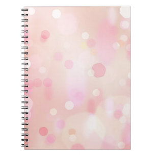 Colourful Pink Pastel Bokeh Notebook