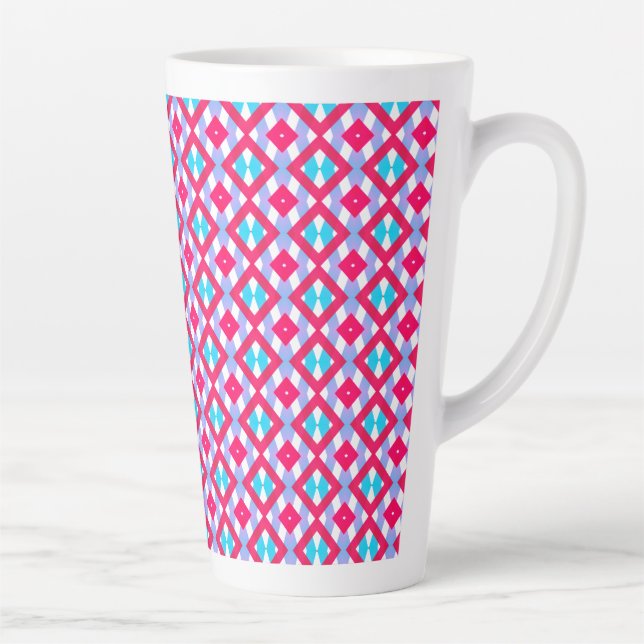 Colourful pink, purple and blue latte mug (Right)