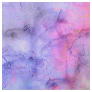 Colourful Pink Purple Mixed Watercolor Pattern Fabric