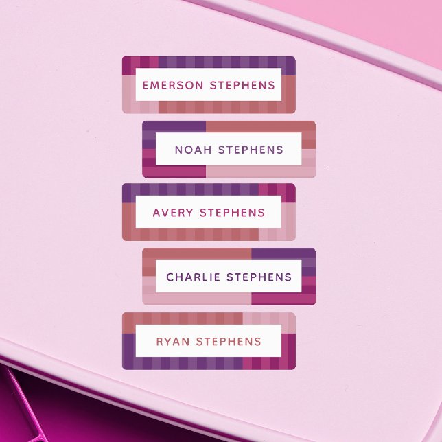 Colourful pink purple simple kids' name (Creator Uploaded)