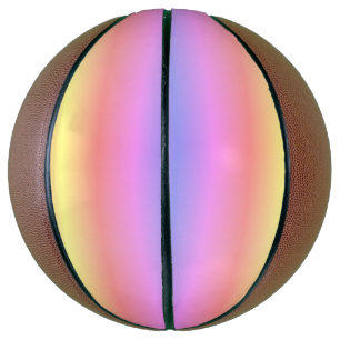 Colourful Pink Purple Yellow Ombre Basketball