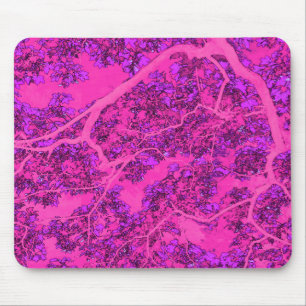 Colourful pink trees mouse mat