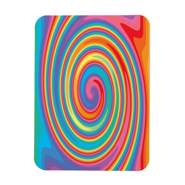 Colourful pinwheel design magnet (Vertical)