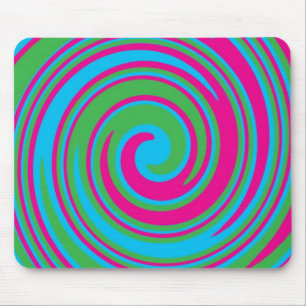 Colourful pinwheel design mousepad
