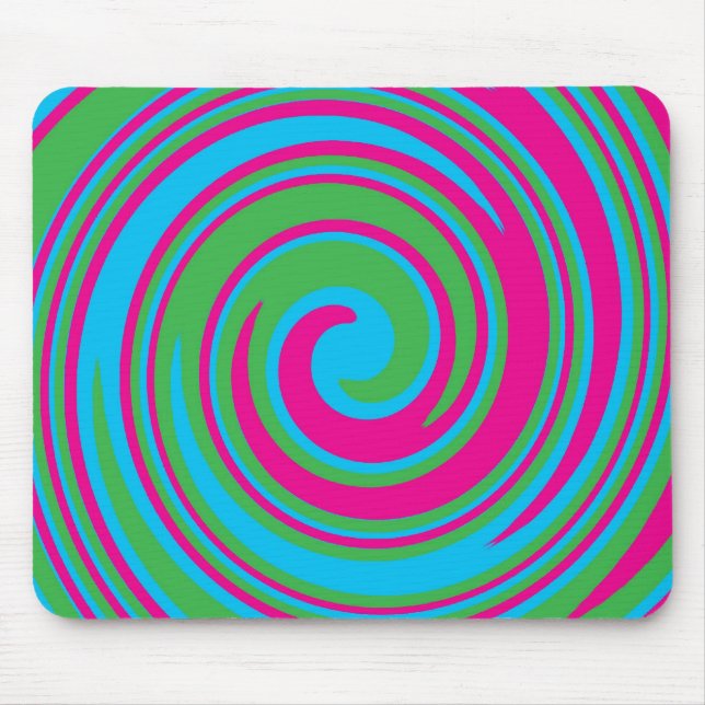 Colourful pinwheel design mousepad (Front)