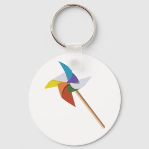 Colourful Pinwheel Key Ring