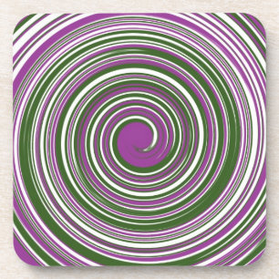 Colourful pinwheel pattern coaster
