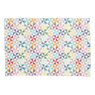 Colourful Pinwheel Pillowcase