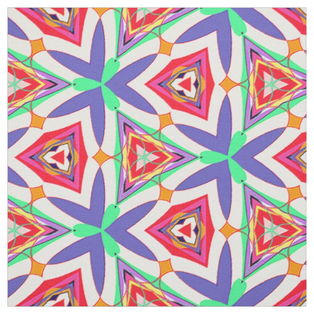 Colourful Pinwheels Pattern Fabric (Swatch)