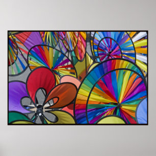 Colourful Pinwheels Poster