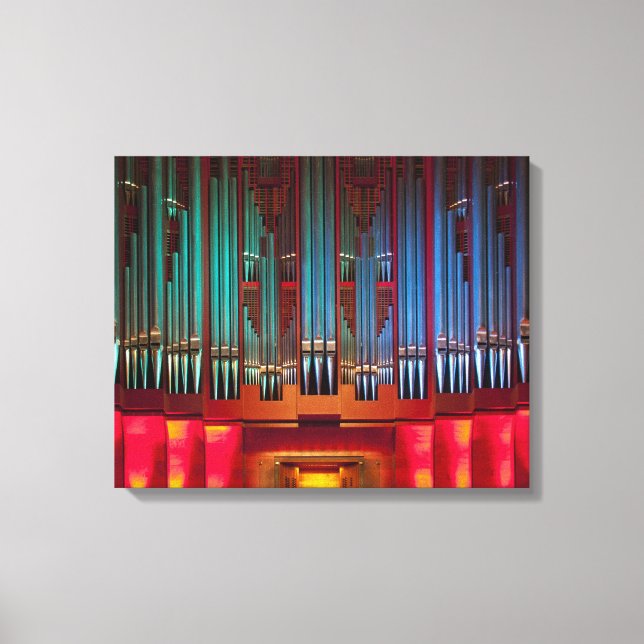 Colourful pipe organ wrapped canvas (Front)
