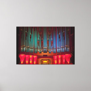 Colourful pipe organ wrapped canvas