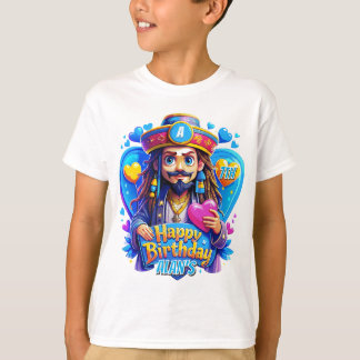 Colourful Pirate Birthday gifts Illustration T-Shirt