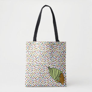 Colourful Pistachio Ice Cream Cone icecreamliciouS Tote Bag