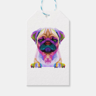 Colourful Pit bull T-Shirt, Pitbull Lover Tee, Col Gift Tags