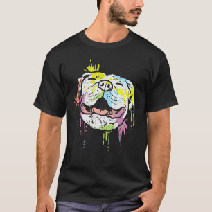 Colourful Pitbull American Terrier Pitty Dog Lover T-Shirt