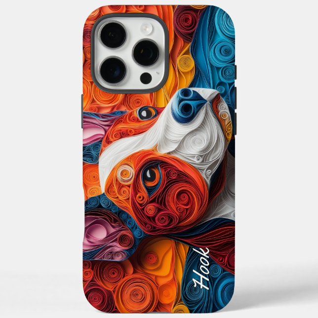 Colourful Pitbull Terrier Portrait Case-Mate iPhone Case (Back)