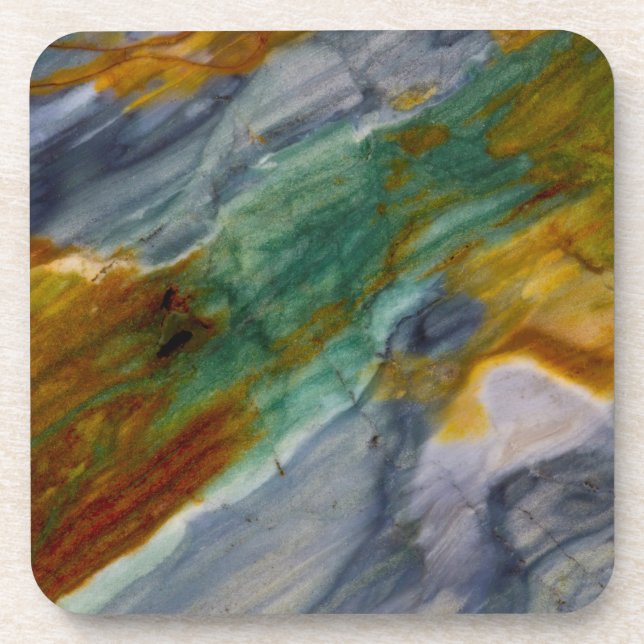 Colourful Piute Jasper Coaster (Front)