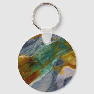 Colourful Piute Jasper Key Ring