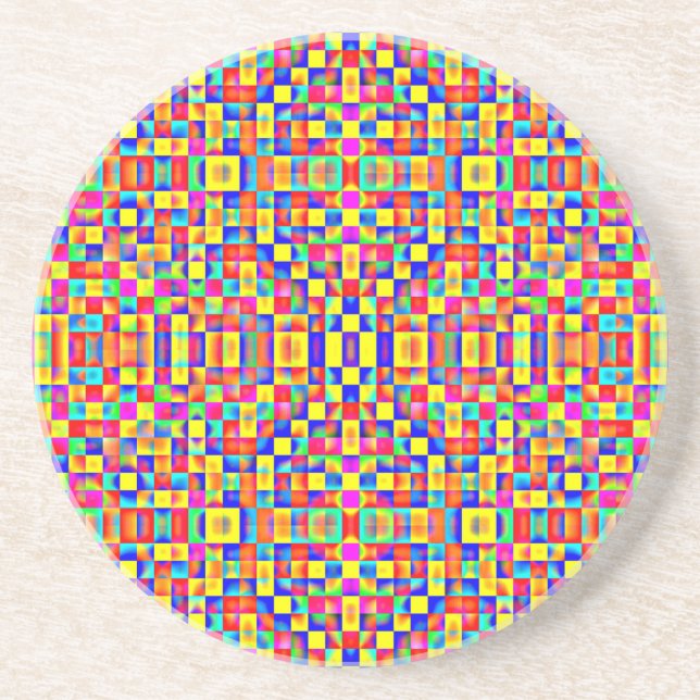 Colourful Pixels Coaster (Front)