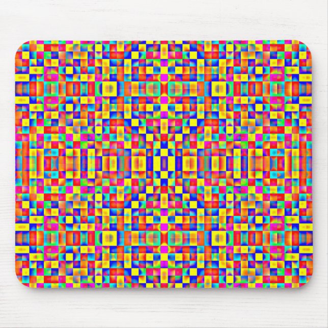 Colourful Pixels Mouse Mat (Front)