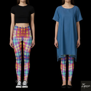 Colourful Plaid Chic Leggings