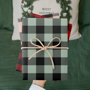 Colourful Plaid Christmas  Wrapping Paper Sheet