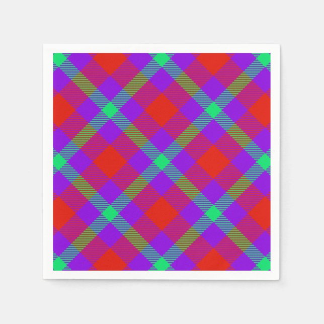 Colourful Plaid Napkins (Front)