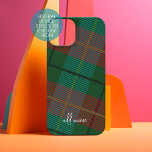 Colourful Plaid Pattern with Modern Script Name<br><div class="desc">A funky plaid pattern in blues,  teal and green - If your art still needs to be adjusted,  click on the Customise This button. This will take you to a design area where you can move things around and even change fonts!</div>
