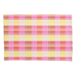Colourful Plaid Pillowcase