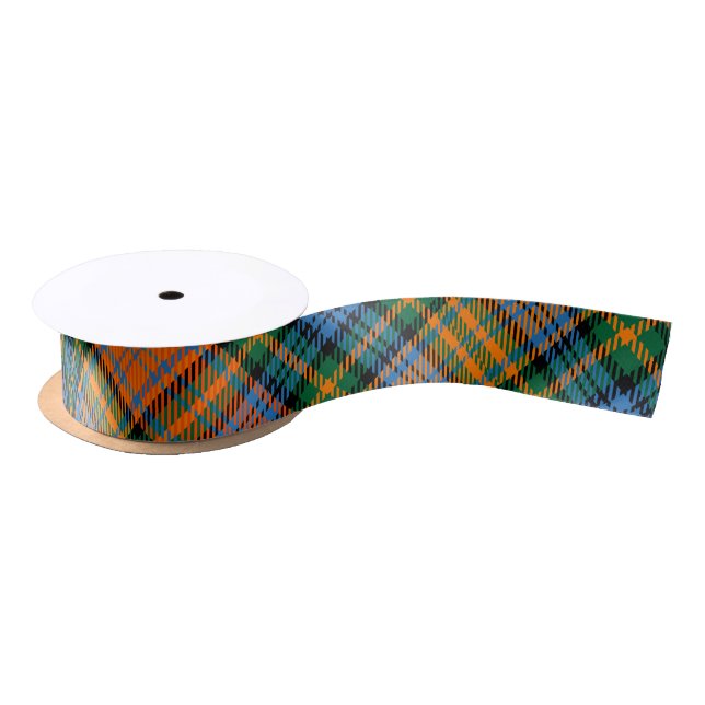 Colourful Plaid Rustic Tartan Satin Ribbon (Spool)