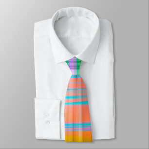 Colourful Plaid Stripe Tie