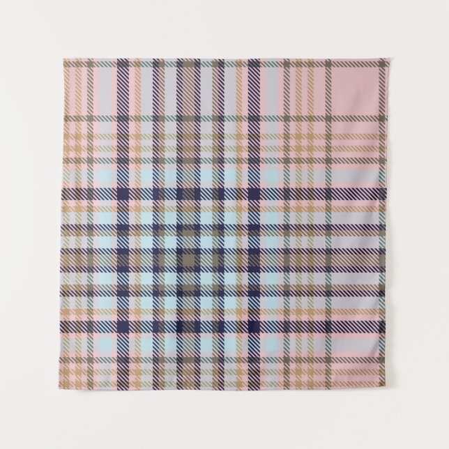 Colourful Plaid textured seamless patternabstract, Tapestry (Front)