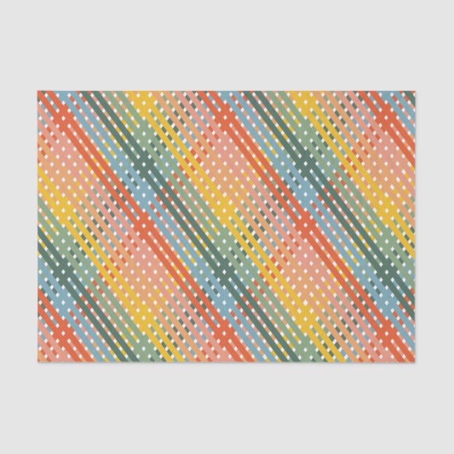 Colourful Plaid Tissue Paper (Front)