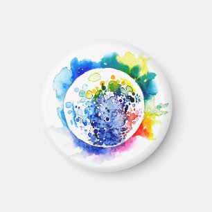 Colourful planet magnet