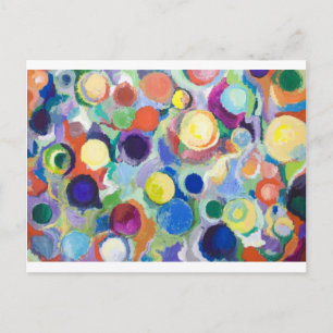 Colourful Planets (abstract expressionism) Postcard