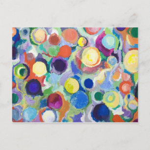 Colourful Planets (abstract expressionism) Postcard