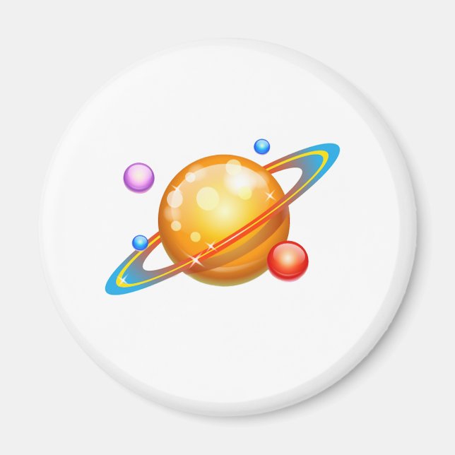 Colourful Planets Magnet (Front)