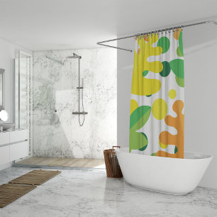 colourful plants shower curtain