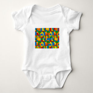 colourful plastic blocks baby bodysuit