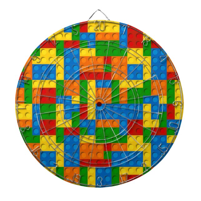 colourful plastic blocks dartboard (Front)